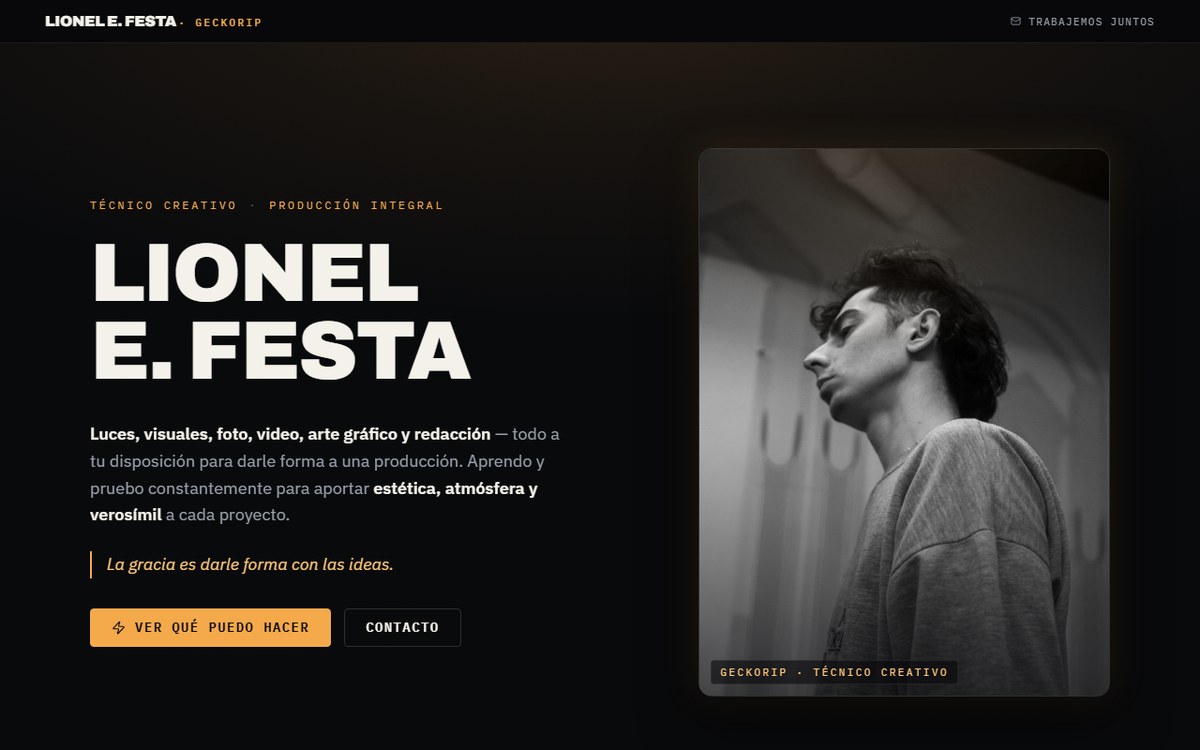 Página de Lionel E. Festa — hero del sitio